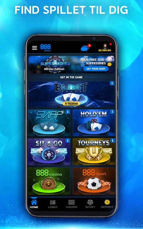 888 Poker - Spil Texas Holdem Schermafbeelding 2