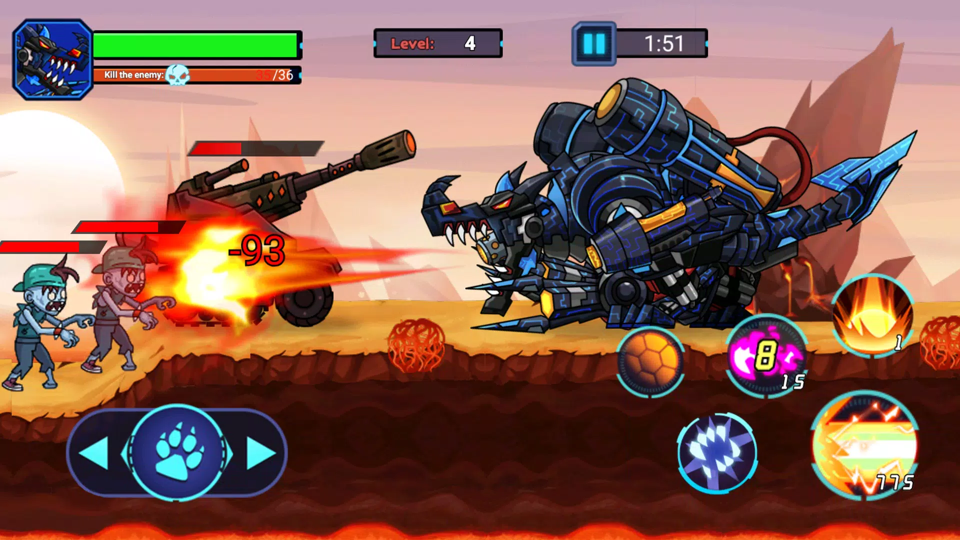 Mech Dinosaur War Tangkapan skrin 0