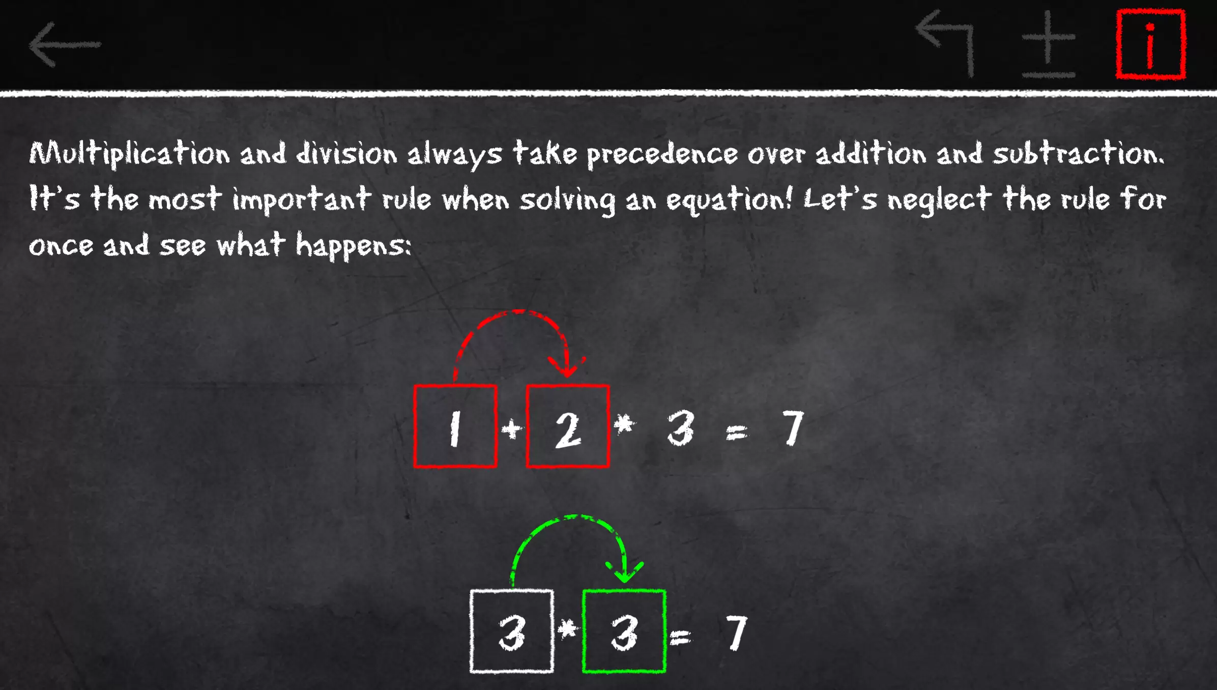 x=1: Learn to solve equations Captura de tela 2