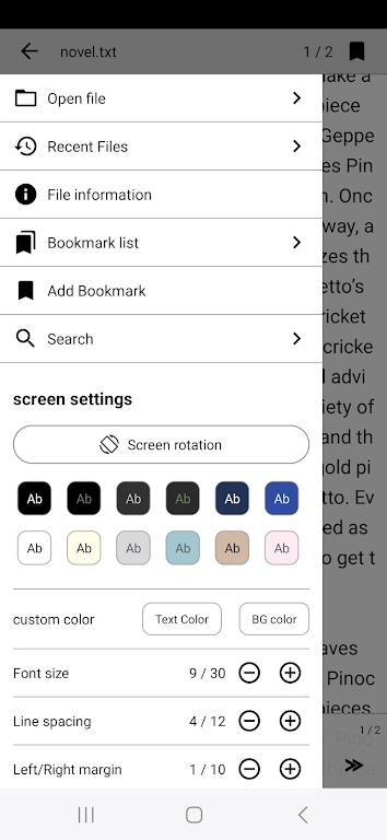 Readbook - Text Viewer स्क्रीनशॉट 1