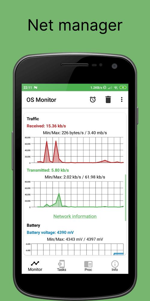 OS Monitor: Tasks Monitor Schermafbeelding 2