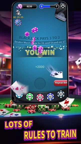 BlackJack 21 lite offline game Ảnh chụp màn hình 3