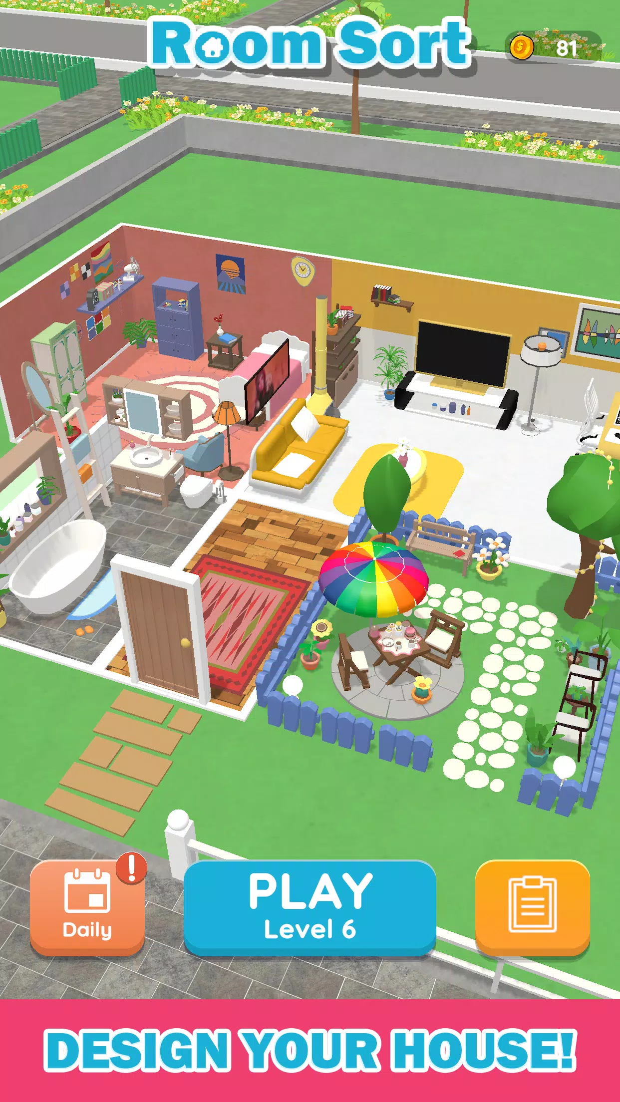 Room Sort - Floor Plan Game Schermafbeelding 3