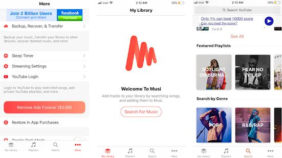 Musi : Simple Music Streaming Advice Tangkapan skrin 1