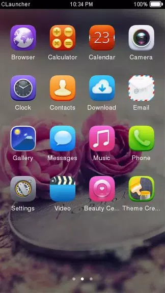 Pink Roses Theme C Launcher スクリーンショット 1
