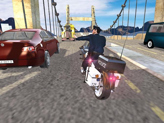 US Police Bike Chase Game Captura de tela 3