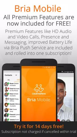 Bria Mobile: VoIP Softphone Tangkapan skrin 0