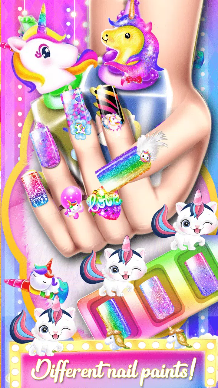 Unicorn Acrylic Nails Makeover应用截图第0张