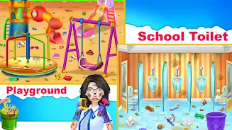 School Cleanup - Cleaning Game Ảnh chụp màn hình 3