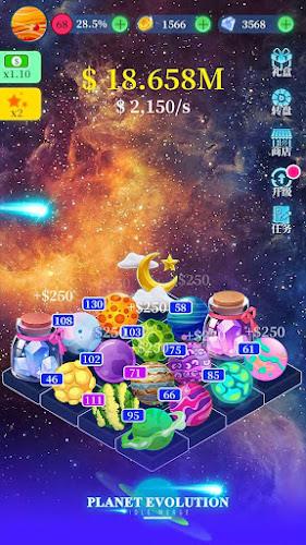 Planet evolution:idle merge Zrzut ekranu 1