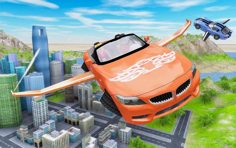 Flying Car Extreme Simulator Tangkapan skrin 0