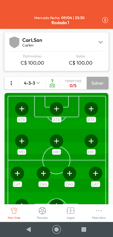 Parciais CFC Zrzut ekranu 0