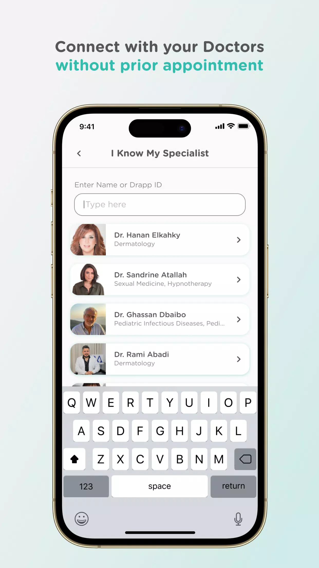 Schermata DRAPP –Telehealth Made Easy 2