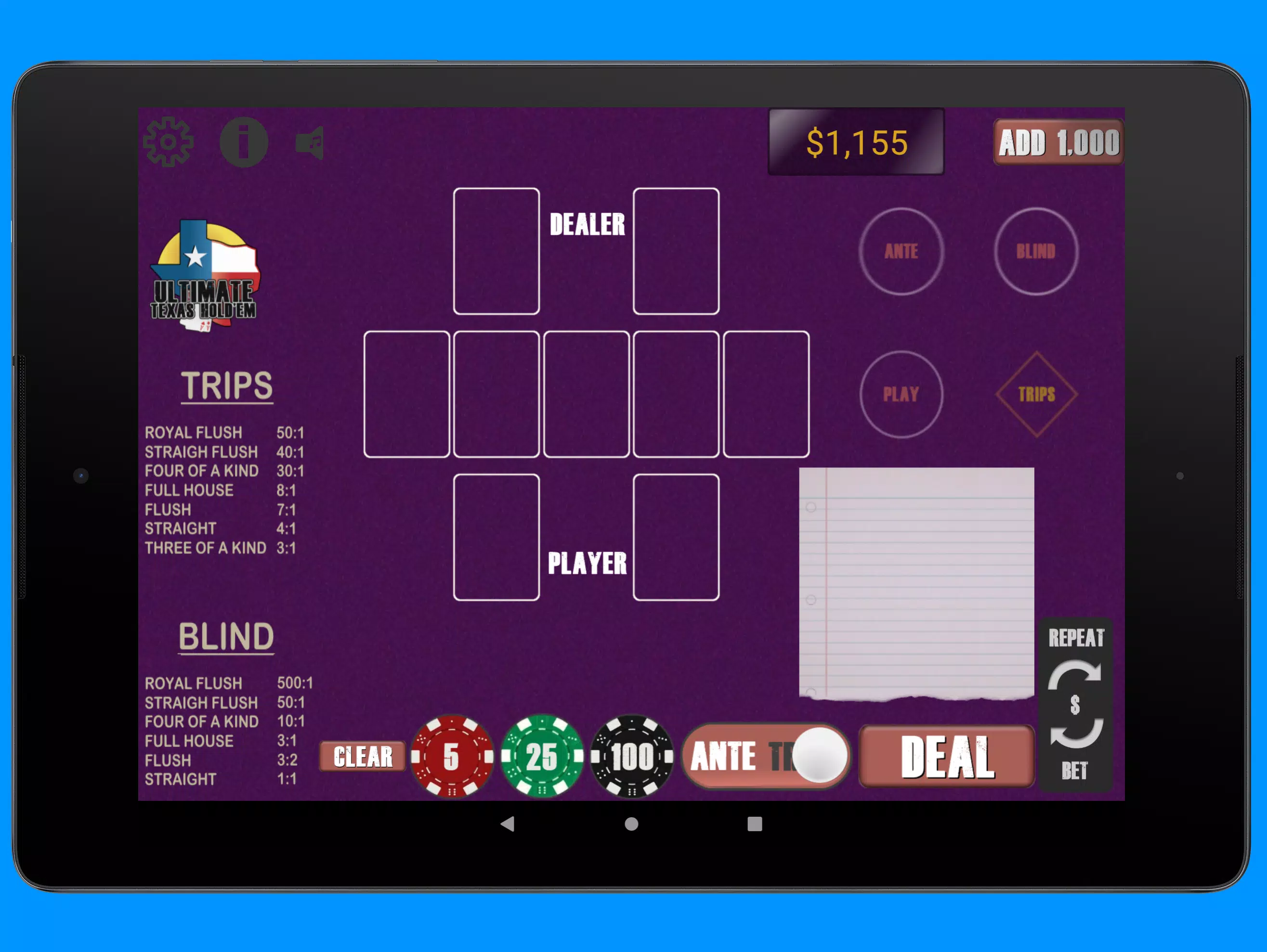 Schermata Texas Ultimate Holdem 3
