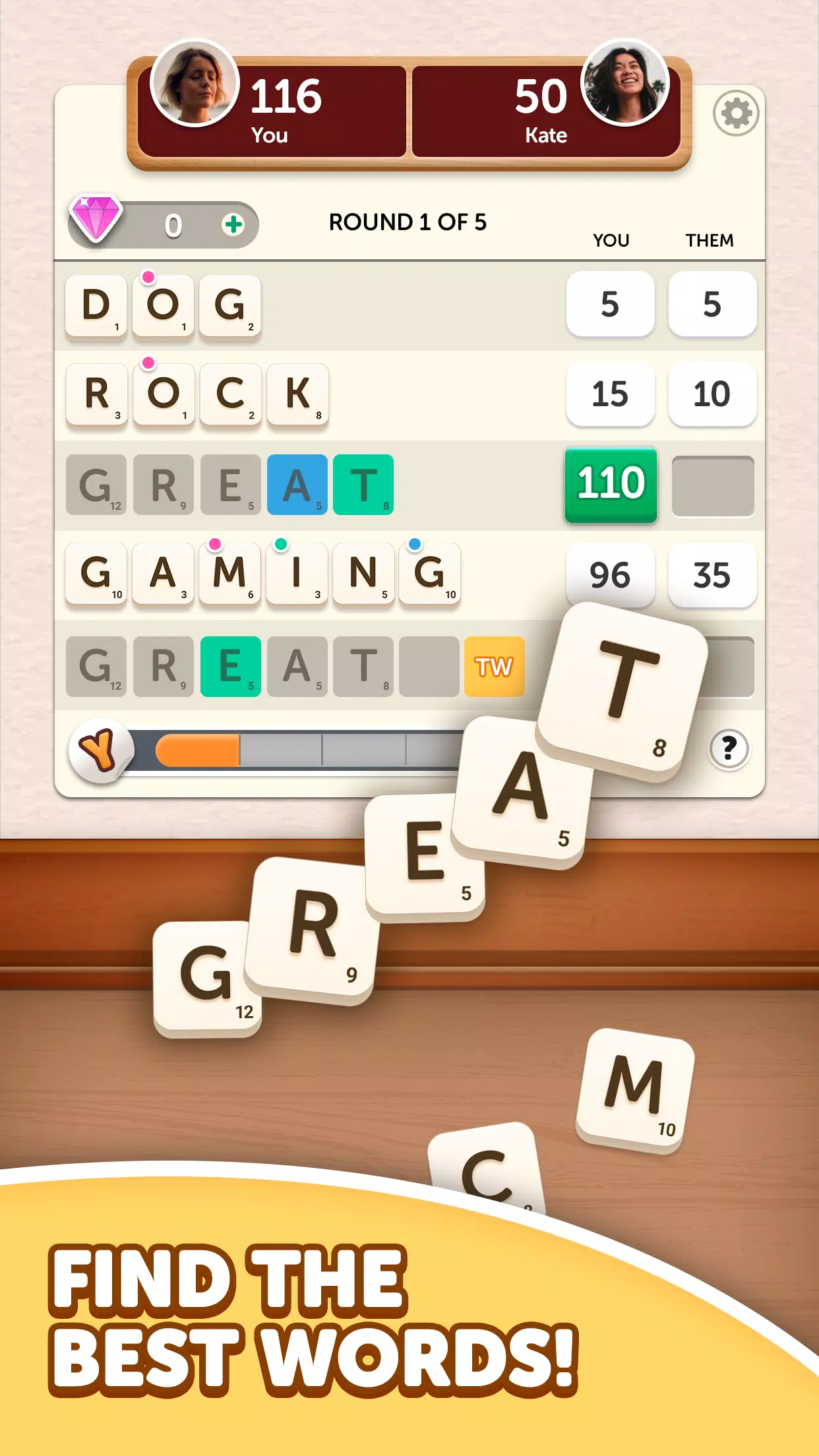 Schermata Word Yatzy - Fun Word Puzzler 0