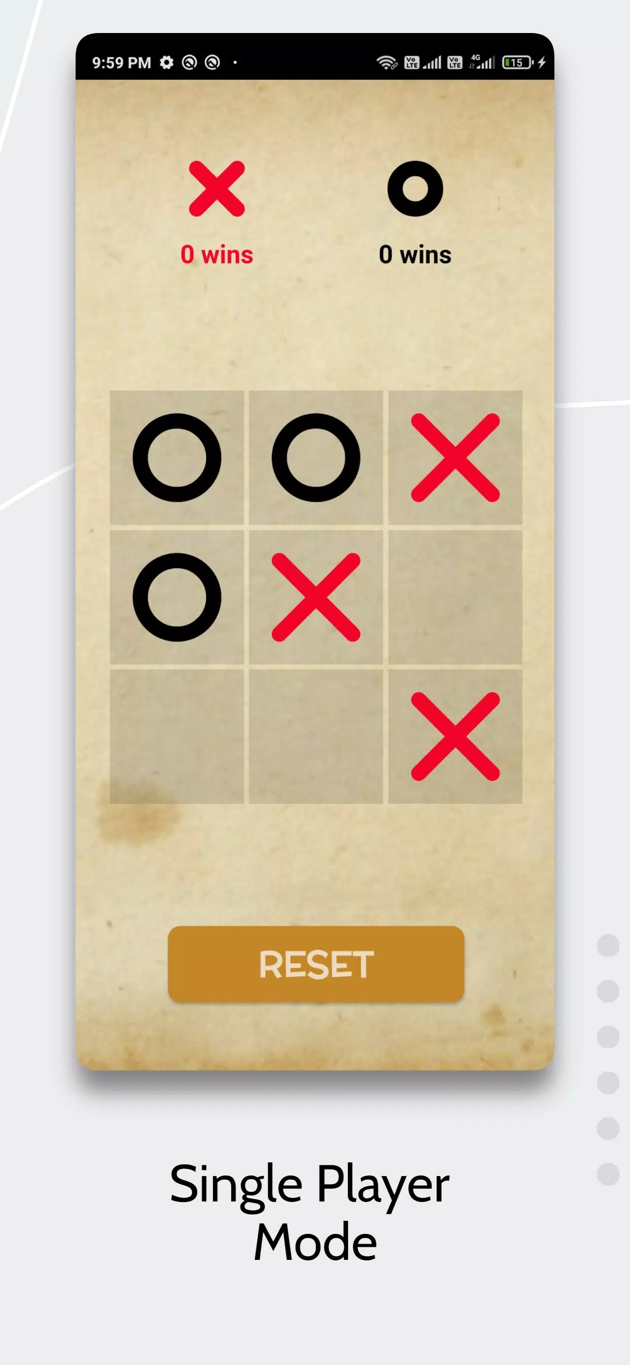 Tic Tac Toe AI Game Tangkapan skrin 1