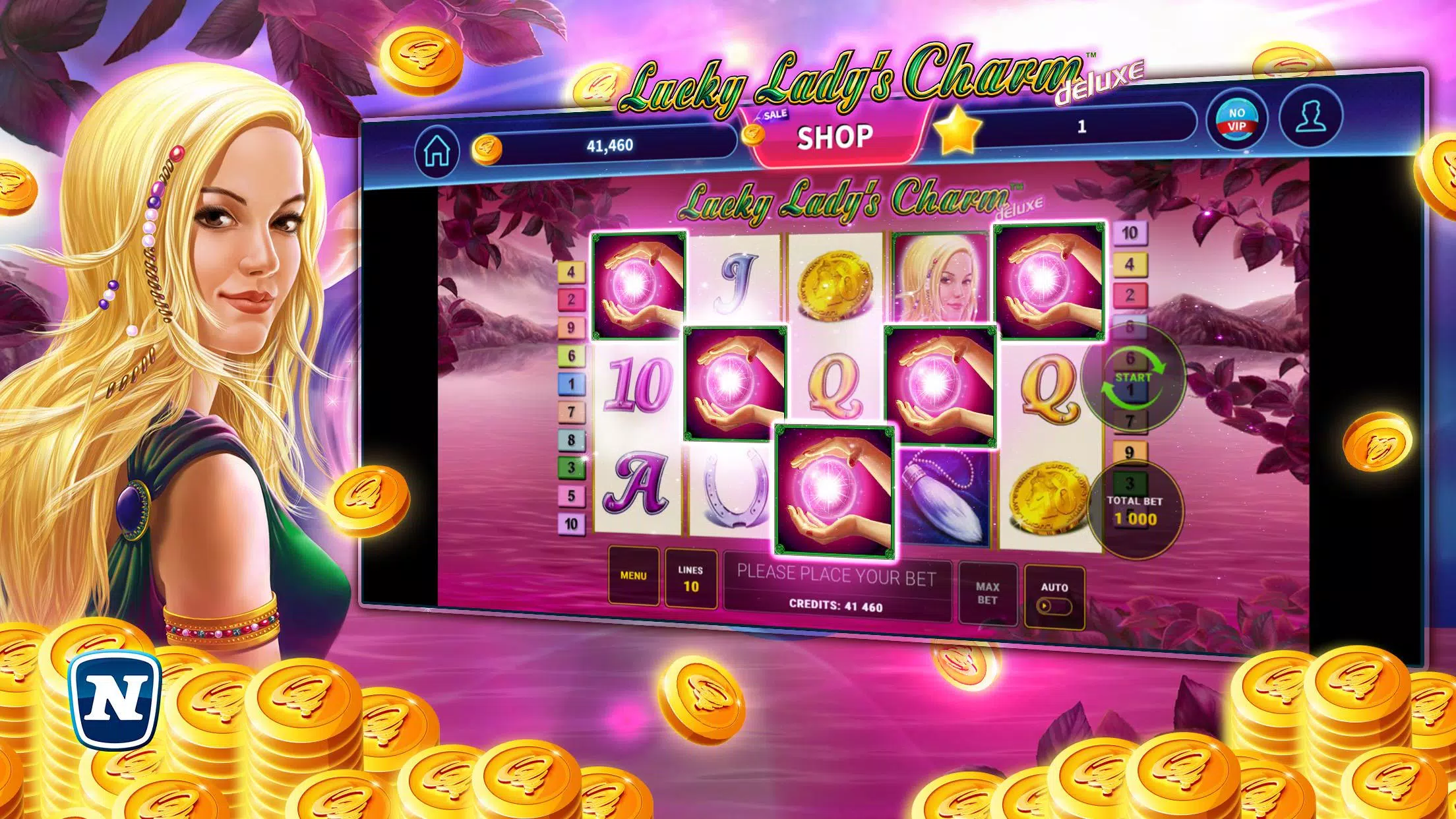 Lucky Lady's Charm Deluxe Slot Скриншот 0