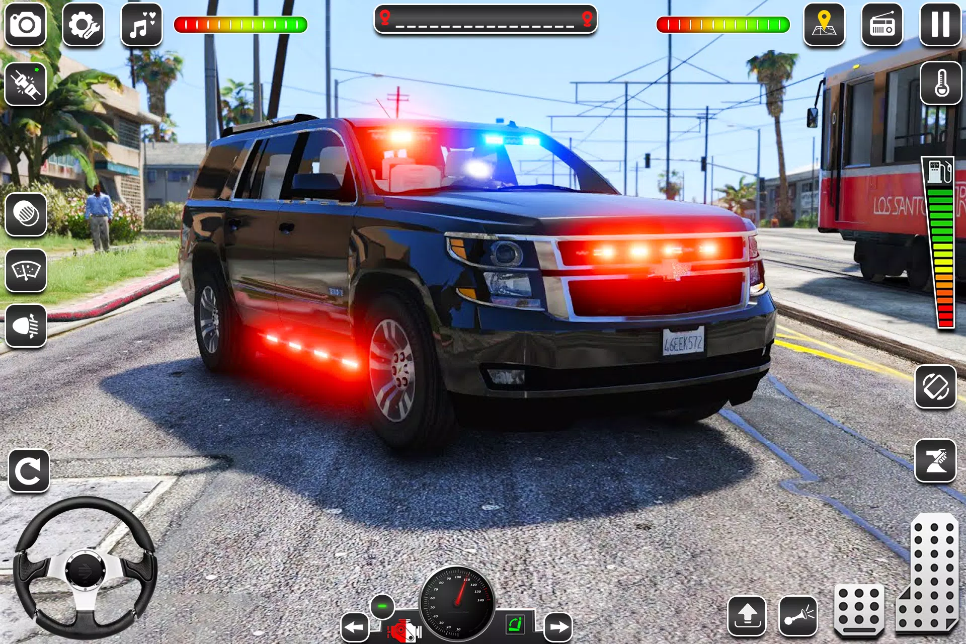 US Police Car Chase Game 3D Schermafbeelding 3