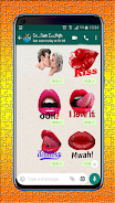 Lips, Kiss and Love Stickers স্ক্রিনশট 0