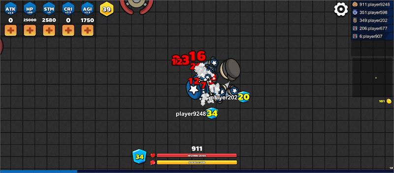 Pung.io - 2D Battle Royale ภาพหน้าจอ 0