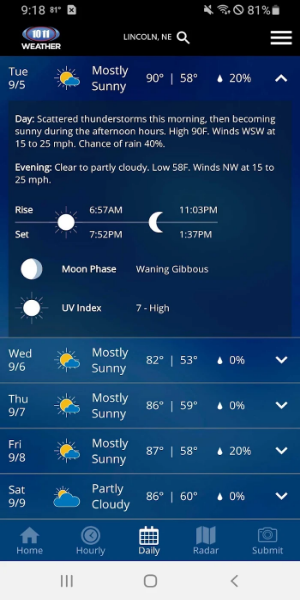 10/11 NOW Weather Ảnh chụp màn hình 0