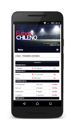 Live Chilean Soccer Ảnh chụp màn hình 2