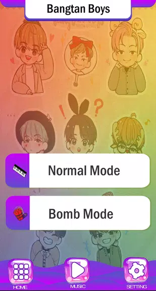 BTS Chibi Piano Tiles ဖန်သားပြင်ဓာတ်ပုံ 2