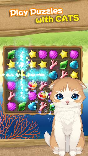 Cat Island Diary~Happy Match 3 ภาพหน้าจอ 1