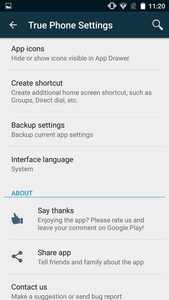 Schermata True Phone Dialer and Contacts 2