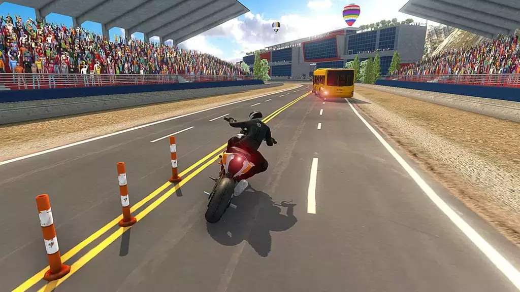 Bike VS Bus Racing Games स्क्रीनशॉट 2