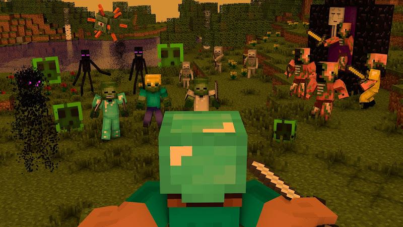 Minecraft: Zombie and Mutant 스크린샷 0