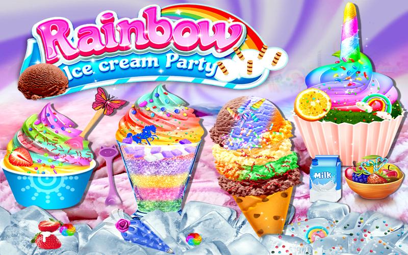 Rainbow Ice Cream Party Скриншот 3