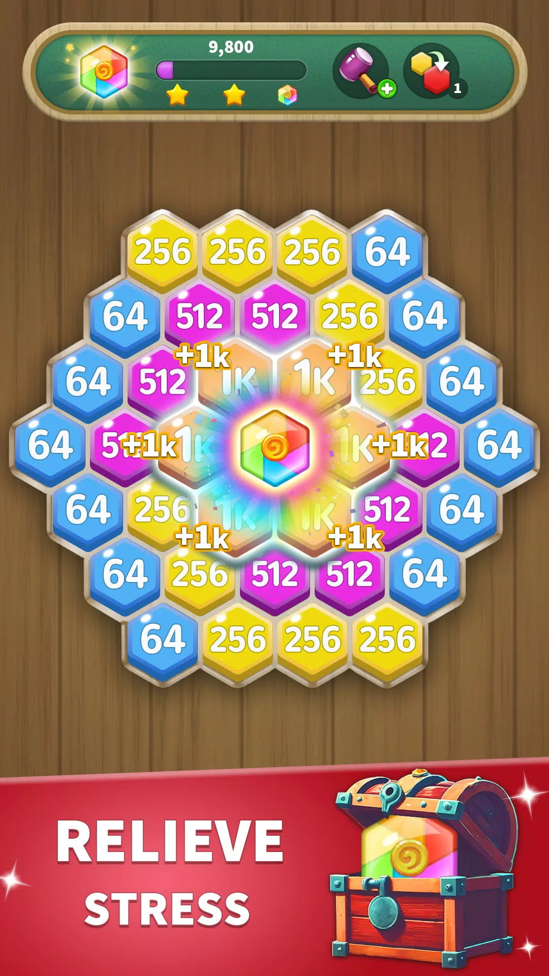 Hexa Connect: 2048 Puzzle Ảnh chụp màn hình 2