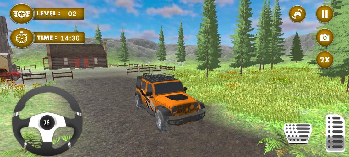 4x4 Mud Jeep Driving Games 3D Schermafbeelding 0