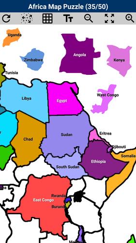 Africa Map Puzzle Zrzut ekranu 3