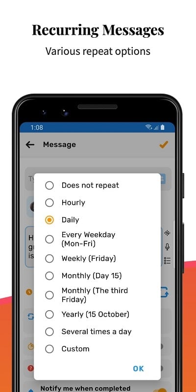 Auto Text: Automatic Message スクリーンショット 2