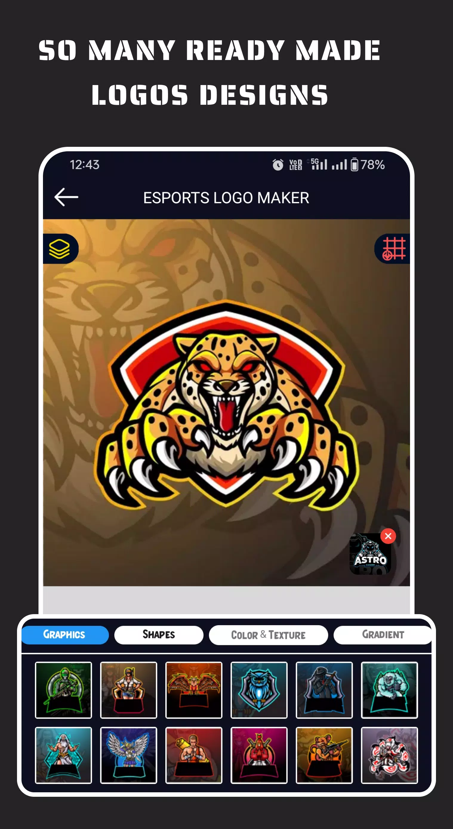 Esportify: Gaming Logo Maker Schermafbeelding 3