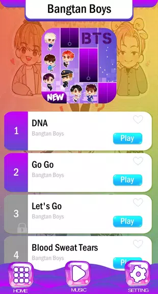 BTS Chibi Piano Tiles ဖန်သားပြင်ဓာတ်ပုံ 0