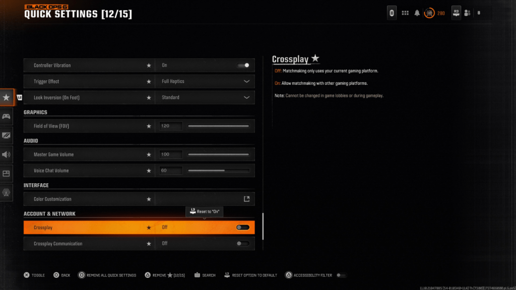 Ang pag -off ng crossplay sa Black Ops 6