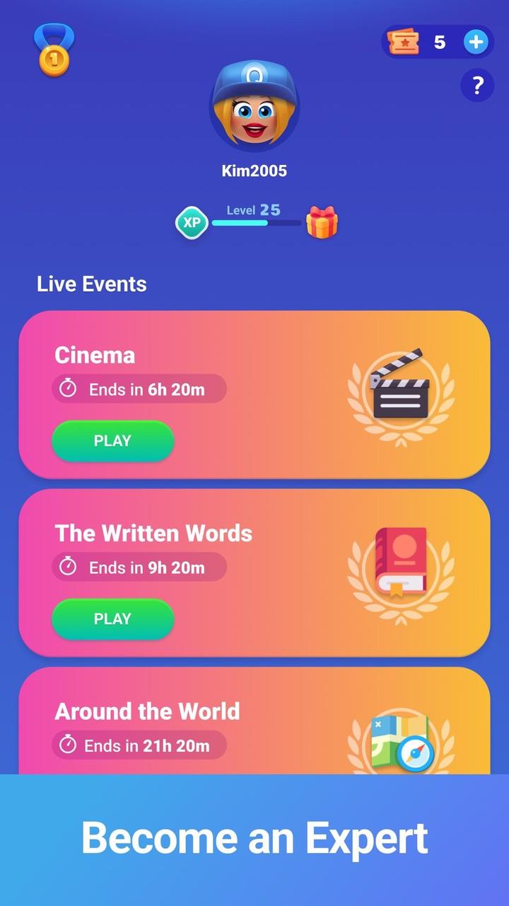 QuizDuel! Quiz & Trivia Game Ảnh chụp màn hình 1