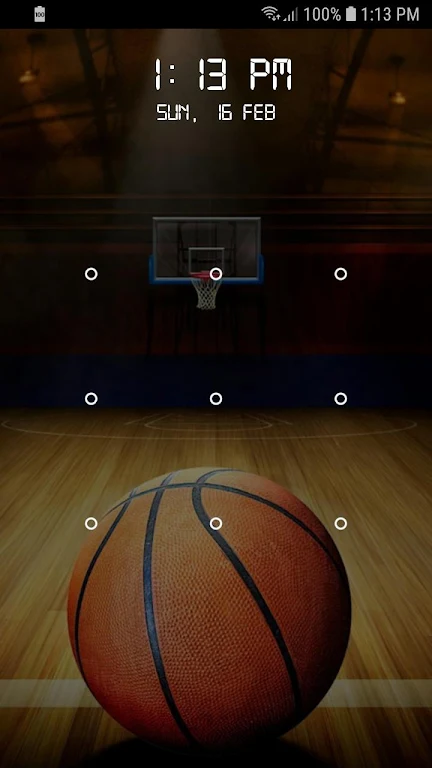 Basketball Screen Lock Pattern Screenshot 1