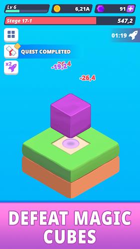 Tap Tap Cube - Idle Clicker स्क्रीनशॉट 2