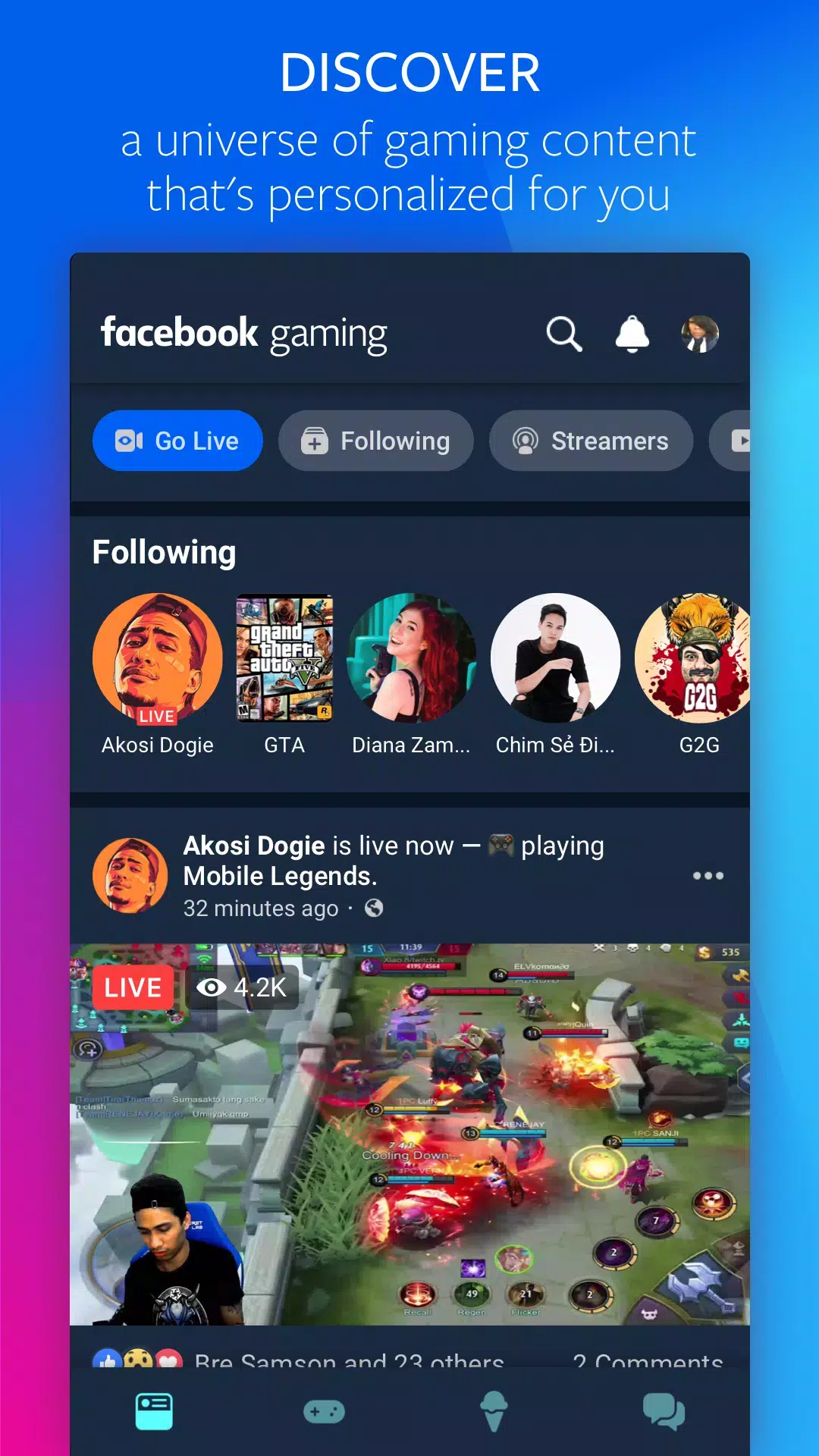 FaÇebook Gaming: Play, Watch, स्क्रीनशॉट 1