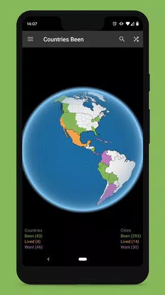 Countries Been: Visited Places স্ক্রিনশট 0