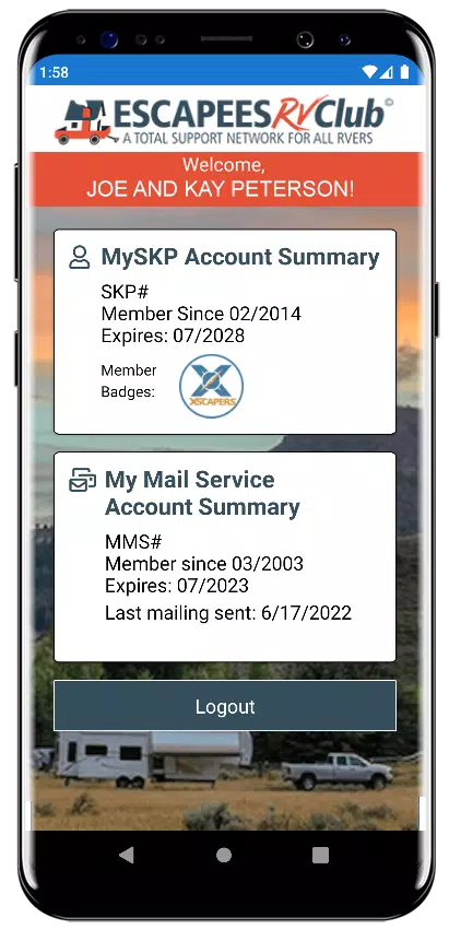 Escapees RV Club Mobile App Capture d'écran 0