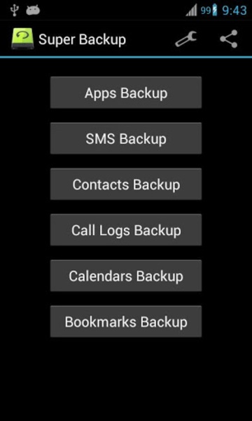 Super Backup: SMS and Contacts Ảnh chụp màn hình 2