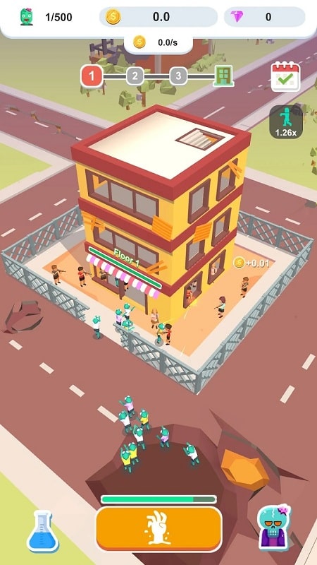 Idle Zombie Army Tangkapan skrin 0