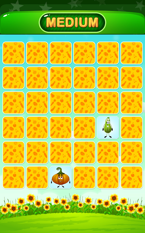 Vegetable Memory Match Game 스크린샷 2