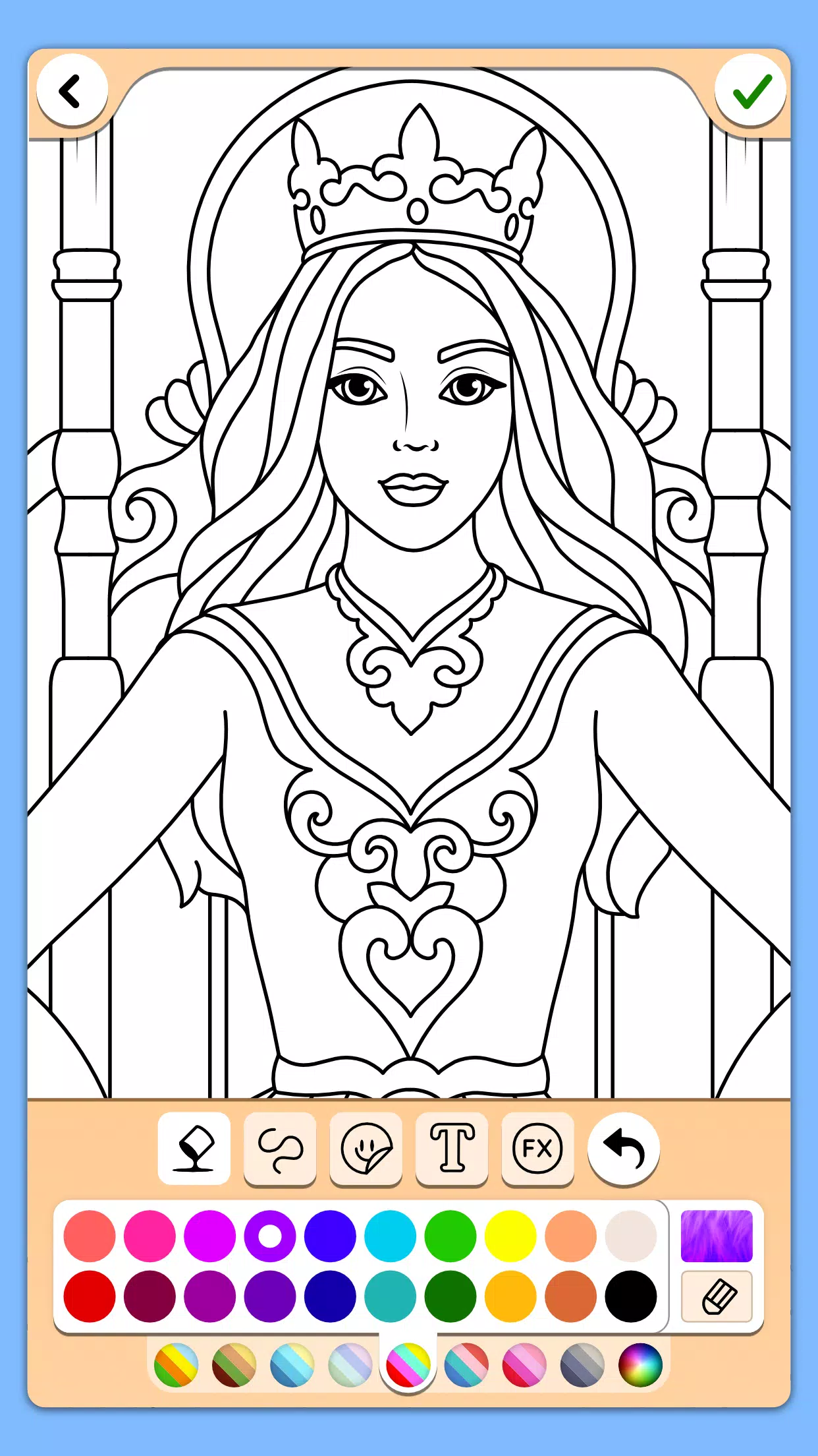 Princess Coloring Game Tangkapan skrin 0