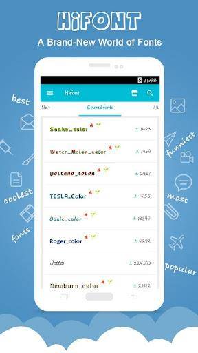 HiFont - फ़ॉन्ट्स और वॉलपेपर स्क्रीनशॉट 2